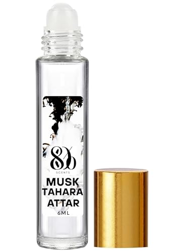 Image of 80% Scents Musk Tahara Attar Perfume for Men 6ml | Long Lasting Alcohol-Free Premium Attar Perfume Oil | Fresh Musky Roll On Fragrance for Daily Wear (6 ml (Pack of 1))