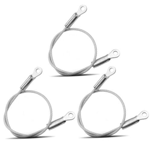 3-Pack 3003081 Door Lanyard Cable for Ruck Tool Boxes 17.15 Inch 3/32
