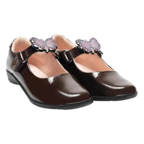 Lelli Kelly Girls Patent School Shoes Black Blue Brown Butterfly Luna LK8411 Cover