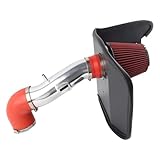 Flexibles Lufteinlass Für Camaro 3.6L V6 2012-2015 Leistung Hitzeschild Cold Air Intake Induction Kit + Filter(With red filter)