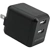 Smartish 2 Port USB Wall Charger - Charge Shack Maximum Speed 4.8 Amp Quick Charger Compatible with iPhone Android and All USB Devices (Silk) - Black