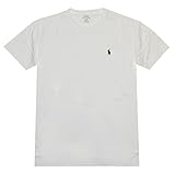 Polo Ralph Lauren Men Classic Fit Crew Neck Pony Logo T-shirt (M, White)