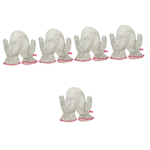 Garneck 5 Paare küchenlappen handschuhe Arbeitshandschuh Geschirrhandschuhe mittel Bad Putzlappen Küchenhandschuhe zum Spülen von Geschirr lange Putzhandschuhe sauber Platte Bambusfaser