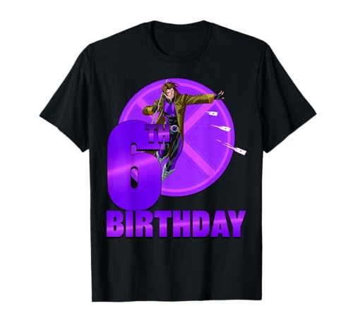 T-shirt Gambit X-Men pour fête d'anniversaire thématique 6 ans Marvel