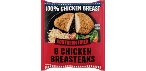 Iceland 8 (approx.) Southern Fried Chicken Breast Breasteaks 680g (Frozen)