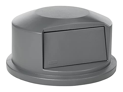 Rubbermaid Commercial Products Heavy-Duty BRUTE Dome Swing Top Door Lid, Plastic, Gray, Compatible with the 44-Gallon Waste/Utility Containers