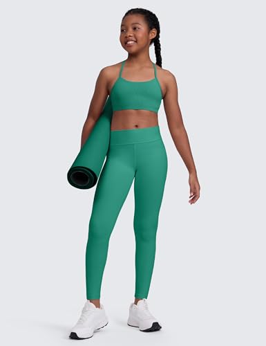 Image of CRZ YOGA Girls Butterluxe Y Back Sports Bra | Light Support, Removable Pads, Yoga, Athletic, Extremely Soft, Scoop Neck, Spaghetti Straps, for Teen