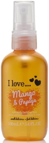 I LOVE Mango and Papaya Refreshing Body Spritzer - Body Mist Fragrance - Long Lasting Body Spray with Fruity Mango and Papaya Fragrance - 3.4 oz