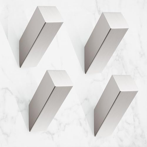 NINETREX Towel Hooks Brushed Nickel Stainless Steel 4 Pack Heavy