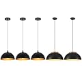 11.8" Black Dome Pendant Lights 3 Pack and 15.7" Farmhouse Pendant Light 2 Pack