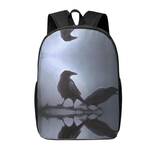 Mochila para laptop ligera Ravens negra para evitar dolores de espalda