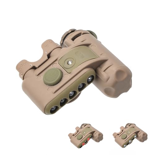 NECARL Tactical Helmet Light with Red & White LEDs