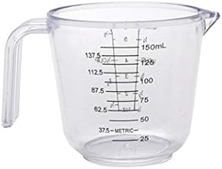 Rekkles Transparent Plastic Measuring Cups Multi Measurement Baking Cooking Tool Liquid Measure Jug Container 150ml