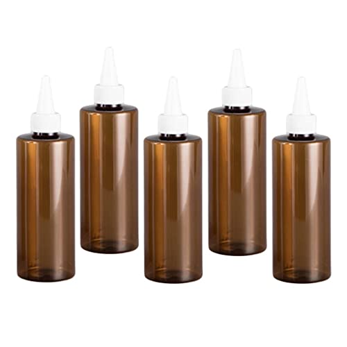 T.O.G. 5Pcs 250ml PET Empty Hair Dye Applicator Lotion Cream Pigment Bottles White - Image 3