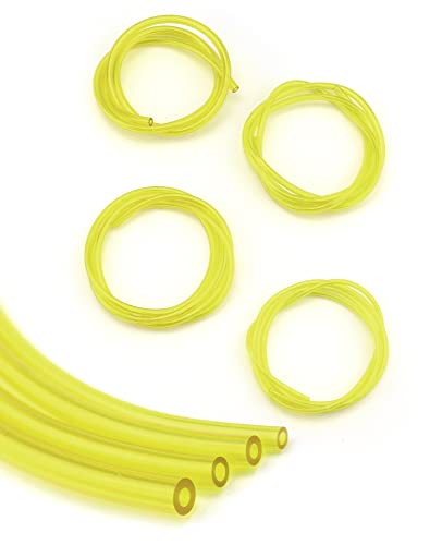 QWORK® 4 Stück 1M Benzinschlauch, kraftstoffschlauch, 2 x 3.5 mm, 2.5 x 5 mm, 3 x 5 mm, 3 x 6 mm für Kettensägen, Gebläse, Hochdruckreiniger