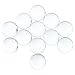 100 CleverDelights 18mm Round Glass Cabochons - 11/16" Inch - Clear Magnifying Cabs - Dome Pendant Cab - For Cameo Pendants, Photo Jewelry, Rings, Necklaces