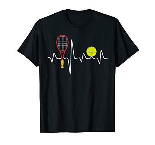 Tennis Heartbeat Design For Tennis Players Coaches Design T-Shirt