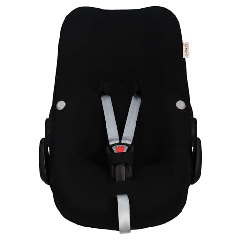 JYOKO Kids Funda de algodón para Silla de Coche Compatible con Maxi Cosi Pebble (Black Series, Pebble Pro I Size)