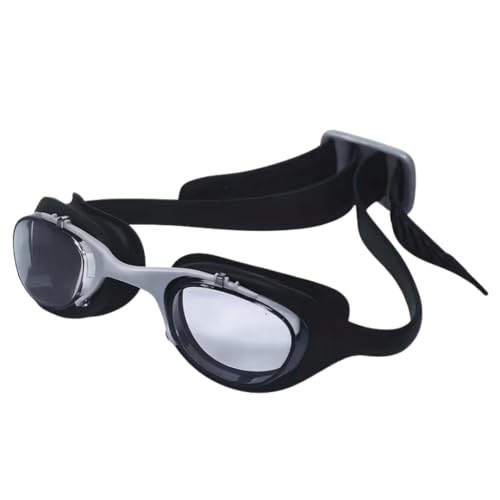 Image of First Lens Adult Clear Wave Swimming Goggles Comfortable Water-Seal Fit and Adjustable, clear vision, Anti-Fog coating, UV-protection Swim goggle for Men & Women - Black - SW29