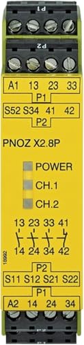 Relais de sécurité industrielle PNOZ X2.8P 777301 d'arrêt d'urgence et automatisme