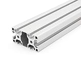 Aluminiumprofil 40x80 L I-Typ Nut 8 (leicht), silber eloxiert - Standardlängen (26 EUR/m, min. 2,50 EUR) 500mm
