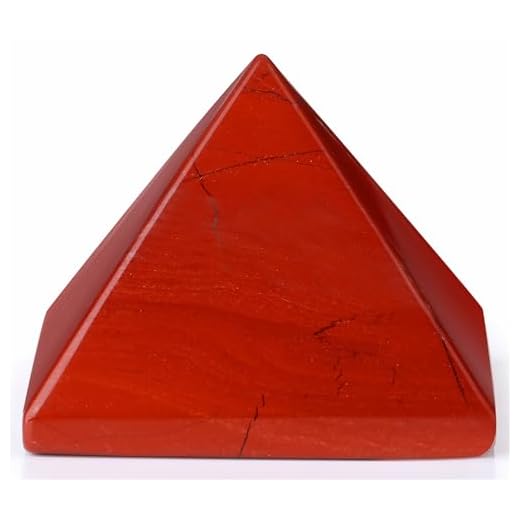 YATOJUZI 2" Red Jasper Crystal Pyramid Natural Crystals and Healing Stones Red Jasper Pyramids Red Gemstones for Meditation Reiki Energy Balancing Good Luck Gifts 1PCS