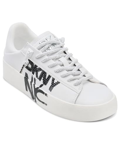 Image of DKNY Womens Ginali Everyday Lace Up Platform Sneaker
