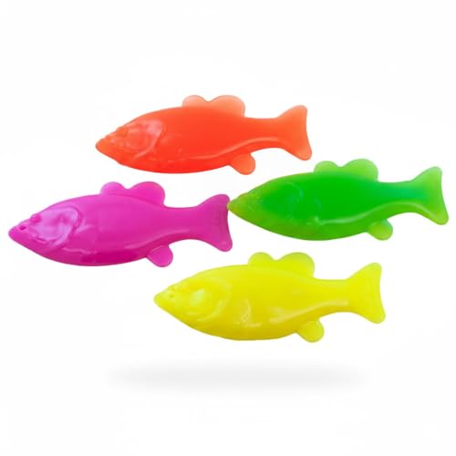 Ruff Dawg Flying Minnow Floating Dog Toy – Durable Rubber Fetch & Water Toy with Rope Hole – Gentle on Teeth, BPA & Latex Free – Made in USA – Assorted Neon Colors