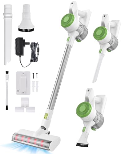 HAUSMEISTER Cordless Stick Vacuum, 2.56lbs Ultra-Light, 35Min Runtime, for Pet Hair/Carpet/Hard Floors, Wall Mount Included