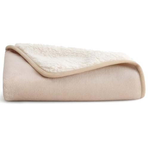 Wasserdichte Hundedecke aus Flanell und Sherpa, weiches Haustierbett