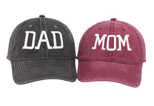 AOSMI Chapéus de pai e mãe Dia dos Pais Dia das Mães Presente de aniversário Bonés de beisebol para