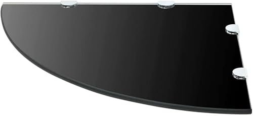 Miniatura 3 de Estantes flotantes de esquina de vidrio, vidrio templado de seguridad de 17.7 pulgadas de grosor, estantes de almacenamiento de capacidad de 33