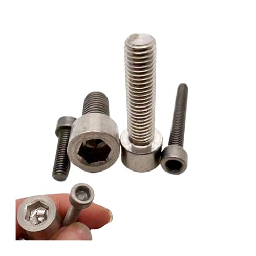 1/2Pcs M1.6 M2 M2.5 M3 M4 M5 M6 M8 M10 M12 TA2 DIN912 Hexagon Hex Socket Head Cap Allen Bolt Screw Length=3-100mm(95mm,1pc M8)