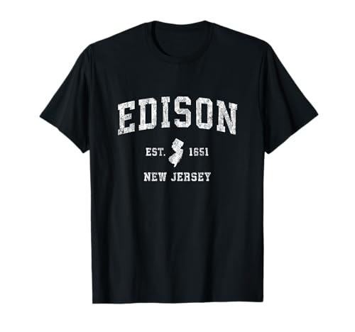 Edison New Jersey NJ Vintage Athletic Sports Design T-Shirt