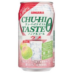 サンガリア チューハイテイスト ウメ Alc.0.00%350g缶×24本入×