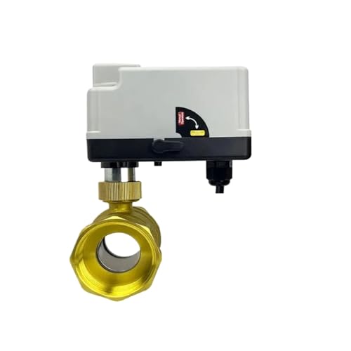Válvula de bola motorizada DN50 DC12V de 2 vías con interruptor manual de latón 2