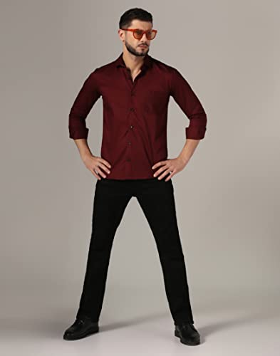 Image of J B Fashion Men's Cotton Full Sleeve Plain Casual Shirt (J-Plain)
