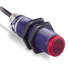 Telemecanique Sensors XUB5APANL2 Diffuse w/ Adj. Sensitivity Photoelectric Sensor, Plastic 18-mm Barrel, DC Input, 3-Wire PNP Output, NO Contacts, 2-m Electrical Cable