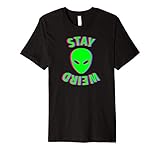 Alien Ufo-Shirt mit Text, der 
