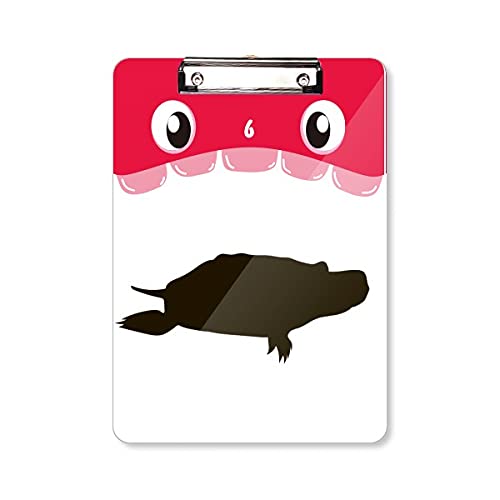 La tortue noire représentation animale avec pince ultra plate pour bloc-notes d'apprentissage A4