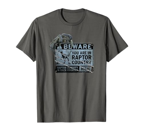T-shirt Velociraptor Beware imprimé graphique dinosaure vêtement homme et femme pop culture