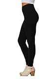 Printed Ultra Soft Leggings - PLUS SIZE - Premium Quality Brushed - 40 Spring Designs by Conceited (Plus (12 - 24), Black)