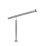 Komplett-Set -- Treppengeländer inklusive Wandhalterungen, Montagematerial und robusten Metalldübeln. Edelstahlkonstruktion und Chrom-Finish, Wandmontage, verschiedene Neigungen.