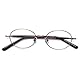 moomoobird Ovale Gläser Männer Frauen Retro Brillen Dünner Rahmen Klare Linse Brillen Metall Gläser Rahmen (brown leopard frame)