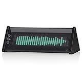 WLSYX Lámpara LED VFD De Espectro Musical, Analizador De Espectro Musical con 2 Grupos De Entrada De 3,5 Mm, 5 Modos De Visualización Y 2 Modos De Reloj, Pantalla Estable De Alta Precisión