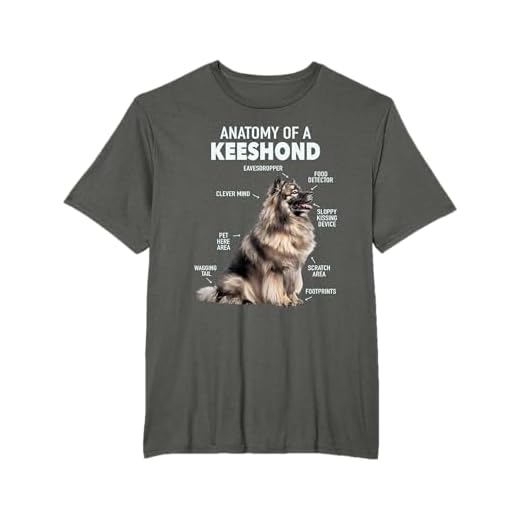 Anatomy Of A Keeshond T-Shirt, Small, Black