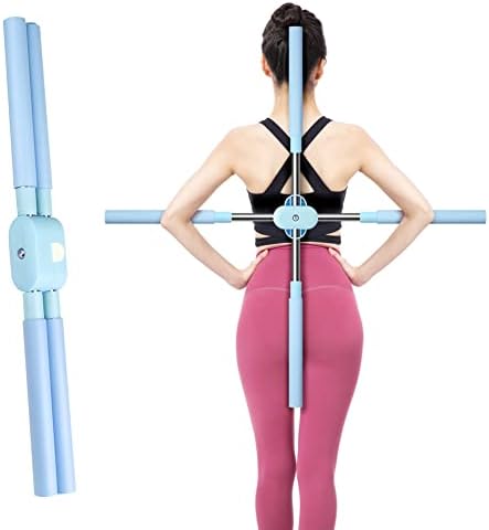 Posture Corrector, Yoga Sticks Stretching Tool, Yoga Training Sticks for Posture, Back Straightener Posture Corrector, Back Brace Retractable Design Humpback Correction Stick for Adult and Child