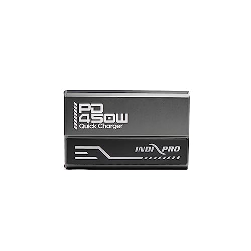 IndiPRO PD450Wh Intelligent Fast Charging Box w/Type C/A USB Outputs | Charge Multiple Video Components, Lights, and Mobile Devices simultaneously | Features OLED staus Screen