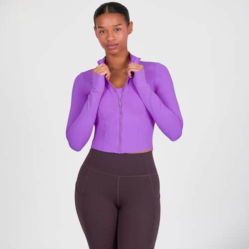 Image of YITTY Active Women's Ultraluxe Full Zip Jacket, Athleisure, 4-Way-Stretch, Thumbholes