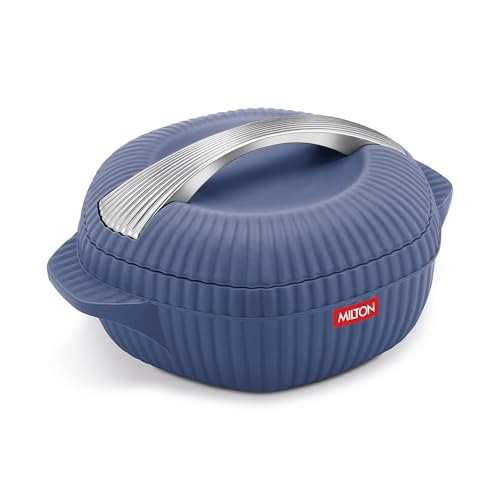 Image of MILTON plastic Oyster 1000 PU Insulated Casserole, 860 ml, Royal Blue, BPA Free, Food Grade, Hot and Cold, Easy to Carry, Easy to Store, Chapati, Roti, Curd Maker